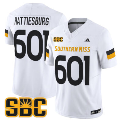 Southern Miss Golden Eagles 2025 Vapor Limited Jersey - White Hattiesburg 601