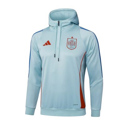 Alternative view of Spain 2024 2025 White Hooded Tracksuit Sweatshirt