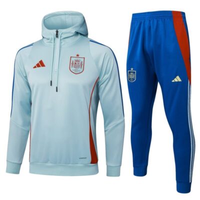 Spain 2024 2025 White Hooded Tracksuit Sweatshirt - Image 5