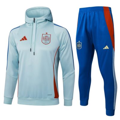 Spain 2024 2025 White Hooded Tracksuit Sweatshirt