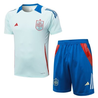 Spain 2024 2025 White Soccer Jersey Shorts Set