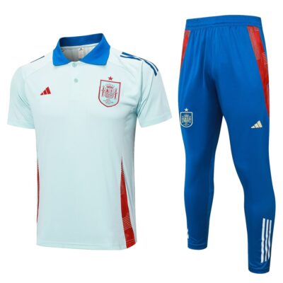 Spain Polo + Pants 2024 2025 White Training Tracksuit