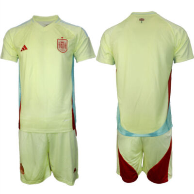 Spain Team Blank 2024-25 Yellow Away Soccer Jersey Suit