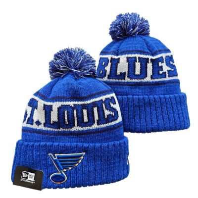 St. Louis Blues Cuffed Knit Hat with Pom