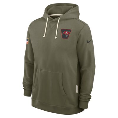 Tampa Bay Buccaneers 2025 Salute to Service Sideline Standard Issue Dri-FIT Hoodie - Olive - Image 4