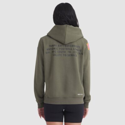 Alternative view of Tampa Bay Buccaneers Women's 2025 Salute to Service Sideline Standard Issue Dri-FIT Hoodie - Olive