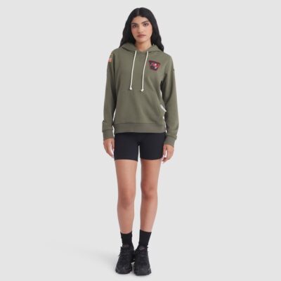 Tampa Bay Buccaneers Women's 2025 Salute to Service Sideline Standard Issue Dri-FIT Hoodie - Olive - Image 3