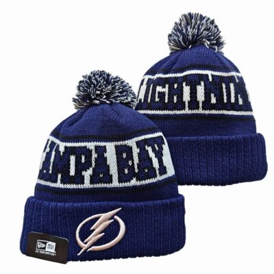 Tampa Bay Lightning Cuffed Knit Hat with Pom