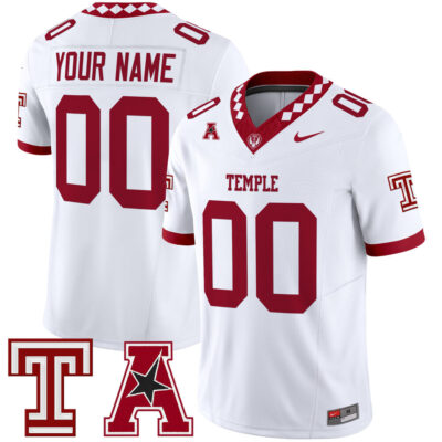 Temple Owls 2025 Vapor Limited Custom Jersey - White