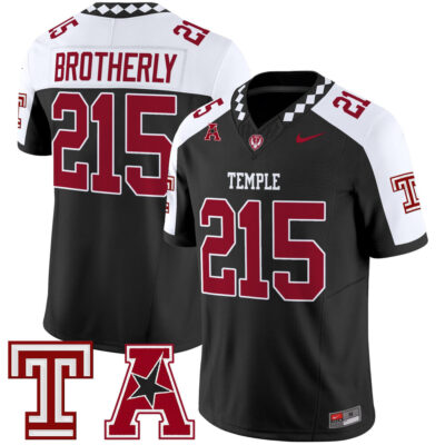 Temple Owls 2025 Vapor Limited Jersey - Black Alternate Brotherly 215