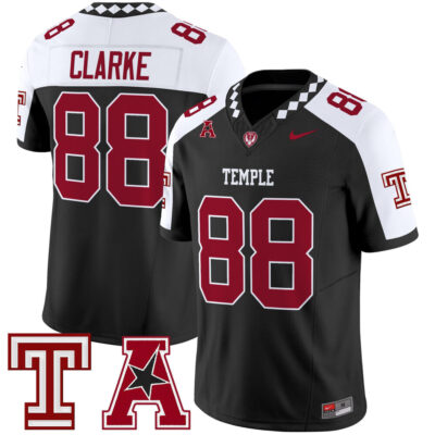 Temple Owls 2025 Vapor Limited Jersey - Black Alternate Peter Clarke
