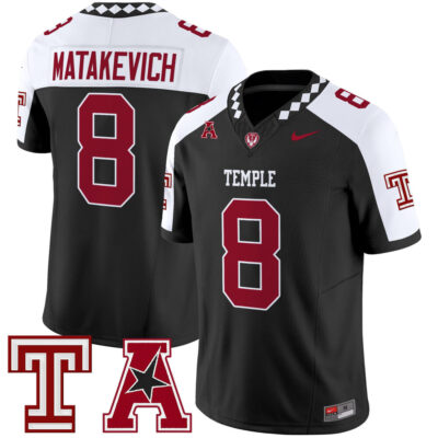 Temple Owls 2025 Vapor Limited Jersey - Black Alternate Tyler Matakevich