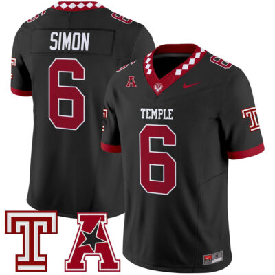 Temple Owls 2025 Vapor Limited Jersey - Black Evan Simon