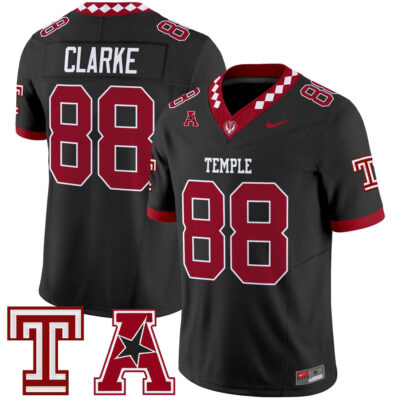 Temple Owls 2025 Vapor Limited Jersey - Black Peter Clarke