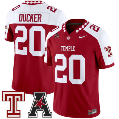Temple Owls 2025 Vapor Limited Jersey - Crimson Alternate Jay Ducker