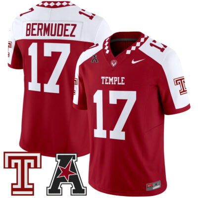 Temple Owls 2025 Vapor Limited Jersey - Crimson Alternate JoJo Bermudez