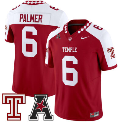 Temple Owls 2025 Vapor Limited Jersey - Crimson Alternate Paul Palmer