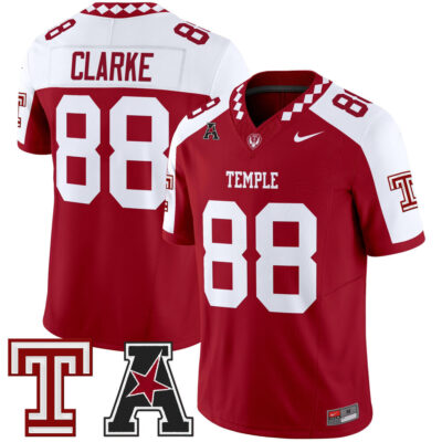 Temple Owls 2025 Vapor Limited Jersey - Crimson Alternate Peter Clarke