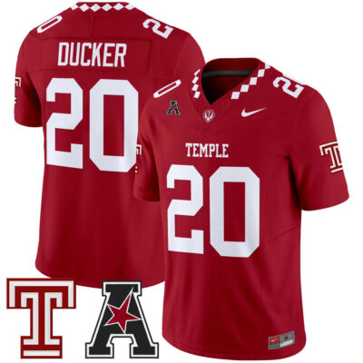 Temple Owls 2025 Vapor Limited Jersey - Crimson Jay Ducker