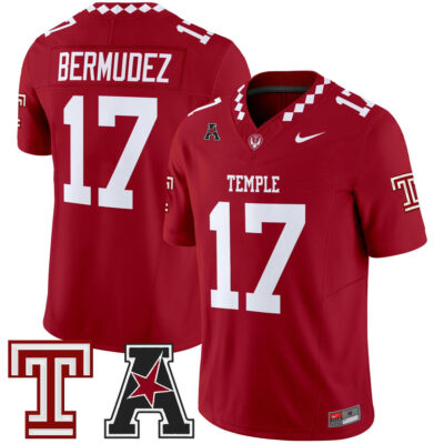 Temple Owls 2025 Vapor Limited Jersey - Crimson JoJo Bermudez