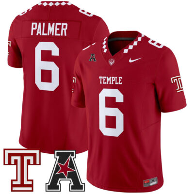 Temple Owls 2025 Vapor Limited Jersey - Crimson Paul Palmer