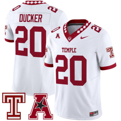 Temple Owls 2025 Vapor Limited Jersey - White Jay Ducker