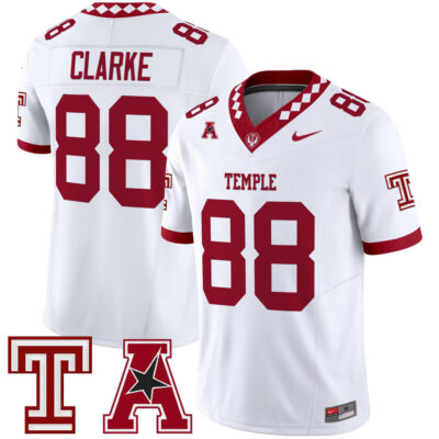 Temple Owls 2025 Vapor Limited Jersey - White Peter Clarke