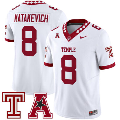 Temple Owls 2025 Vapor Limited Jersey - White Tyler Matakevich