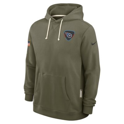 Tennessee Titans 2025 Salute to Service Sideline Standard Issue Dri-FIT Hoodie - Olive - Image 4