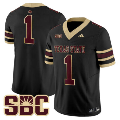 Texas State Bobcats 2025 Vapor Limited Jersey - Black #1 Team