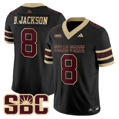 Texas State Bobcats 2025 Vapor Limited Jersey - Black Brad Jackson