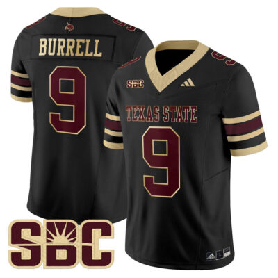 Texas State Bobcats 2025 Vapor Limited Jersey - Black Greg Burrell