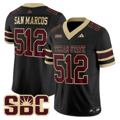 Texas State Bobcats 2025 Vapor Limited Jersey - Black San Marcos 512