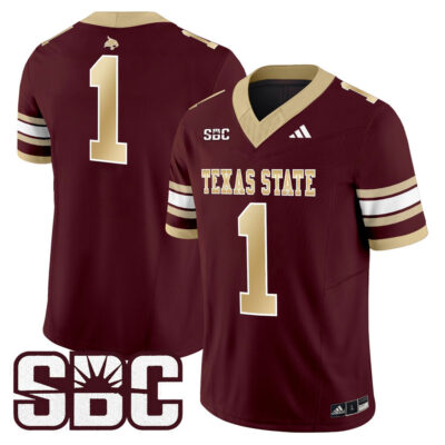 Texas State Bobcats 2025 Vapor Limited Jersey - Maroon #1 Team