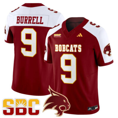 Texas State Bobcats 2025 Vapor Limited Jersey - Maroon Alternate Greg Burrell