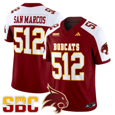Texas State Bobcats 2025 Vapor Limited Jersey - Maroon Alternate San Marcos 512