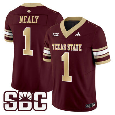 Texas State Bobcats 2025 Vapor Limited Jersey - Maroon Barrick Nealy