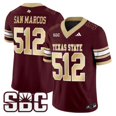 Texas State Bobcats 2025 Vapor Limited Jersey - Maroon San Marcos 512