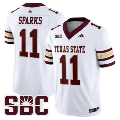 Texas State Bobcats 2025 Vapor Limited Jersey - White Beau Sparks