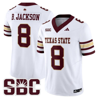 Texas State Bobcats 2025 Vapor Limited Jersey - White Brad Jackson