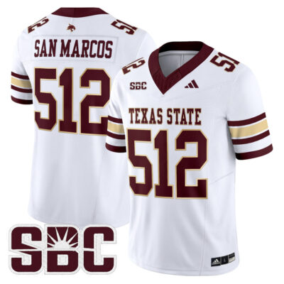 Texas State Bobcats 2025 Vapor Limited Jersey - White San Marcos 512