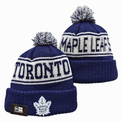 Toronto Maple Leafs Cuffed Knit Hat with Pom