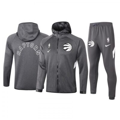 Toronto Raptors Hooded Tracksuit Set - Grey