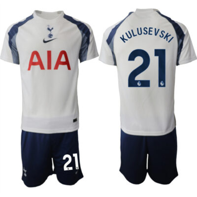 Tottenham Hotspur #21 Dejan Kulusevski 2025/26 White Home Soccer Jersey Suit