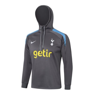 Alternative view of Tottenham Sweatshirt Hooded Tracksuit 2024 2025 Grey
