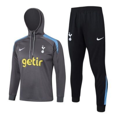 Tottenham Sweatshirt Hooded Tracksuit 2024 2025 Grey - Image 5
