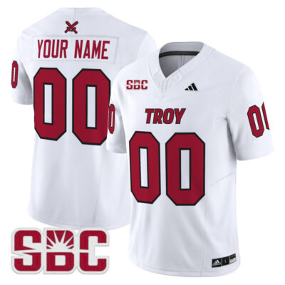 Troy Trojans 2025 Vapor Limited Custom Jersey - White