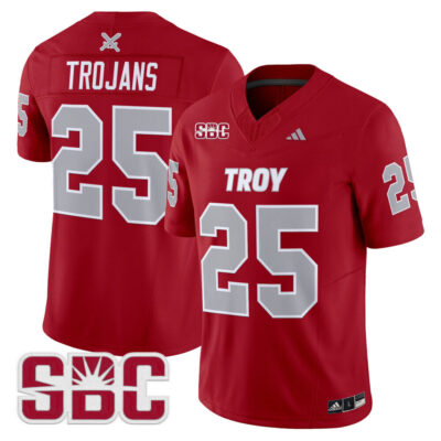 Troy Trojans 2025 Vapor Limited Jersey - Cardinal #25 Trojans