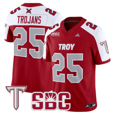 Troy Trojans 2025 Vapor Limited Jersey - Cardinal Alternate #25 Trojans