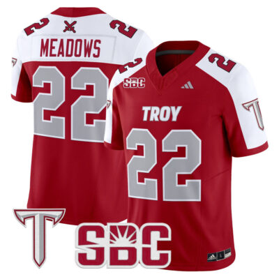 Troy Trojans 2025 Vapor Limited Jersey - Cardinal Alternate Tae Meadows